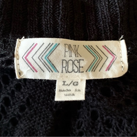 Long Crochet Black Cardigan - Picture 4 of 4